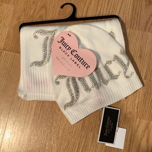 White Juicy Couture black label 2 piece hat&scarf